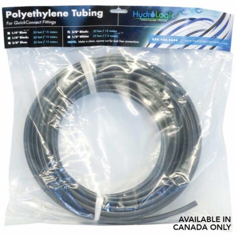HydroLogic 1 / 4" Tubing Pack 50 ft - Black